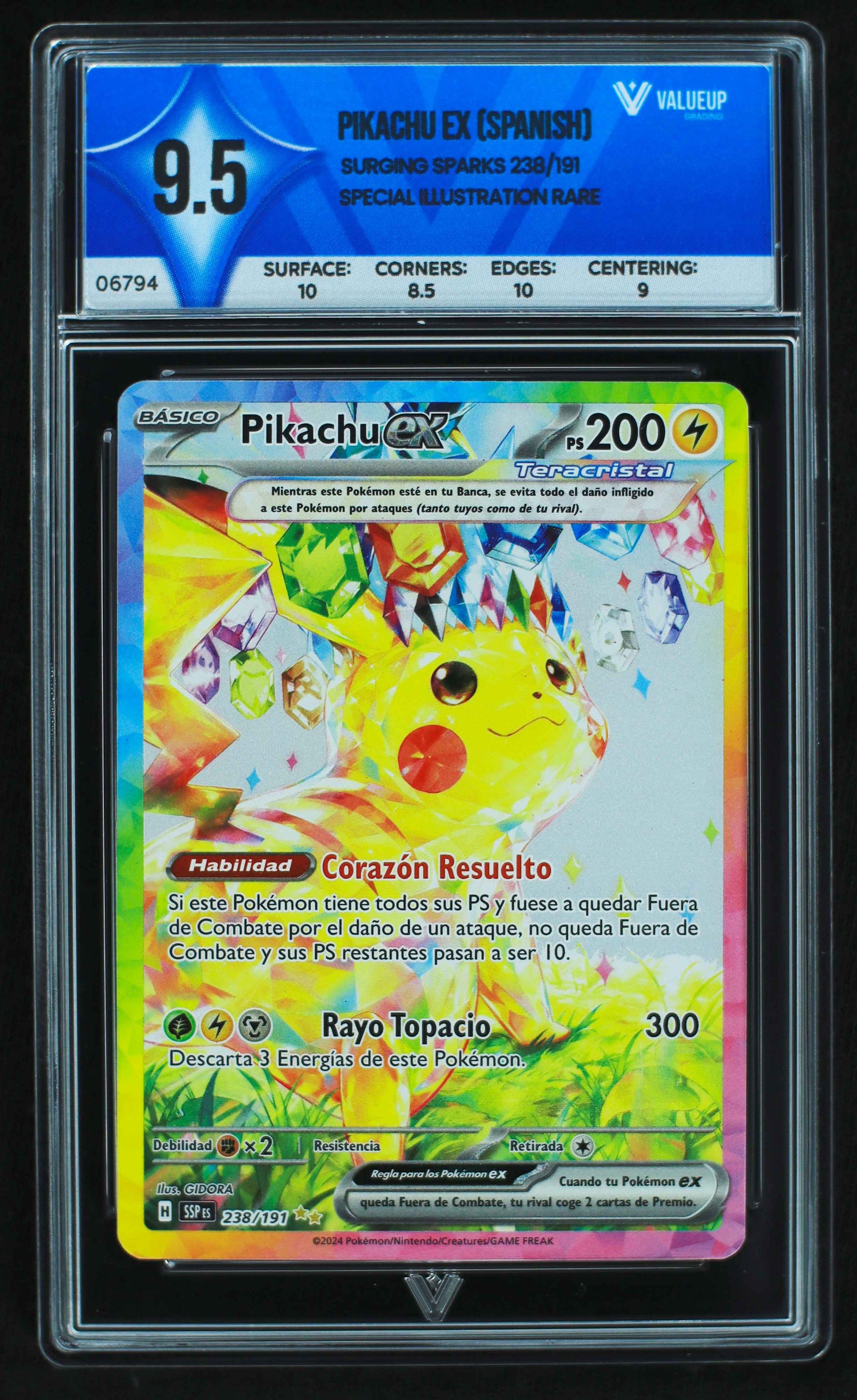 06794 PIKACHU EX (SPANISH) Grading Card