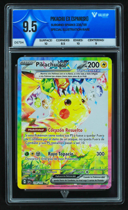 06794 PIKACHU EX (SPANISH) Grading Card