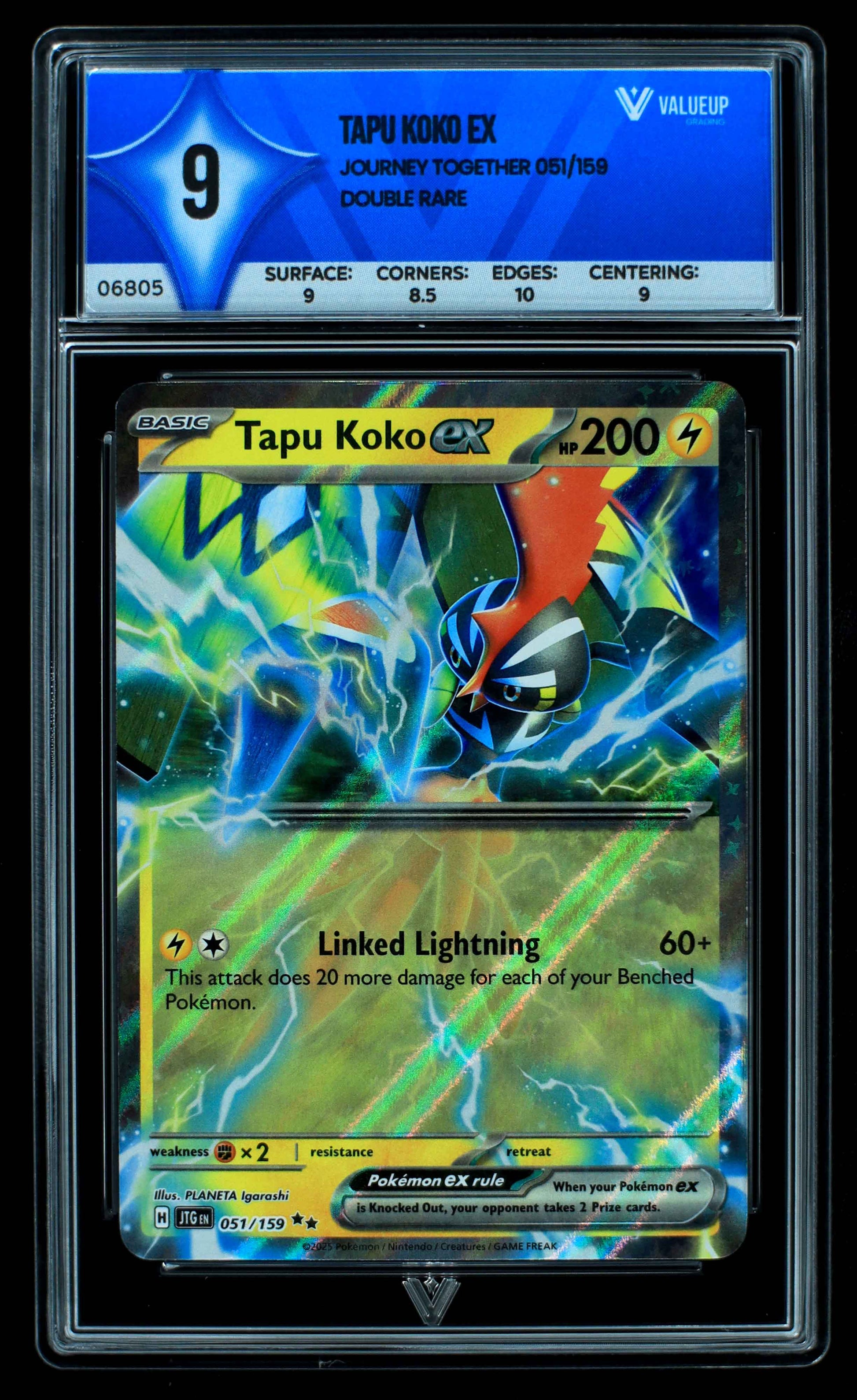 06805 TAPU KOKO EX Grading Card