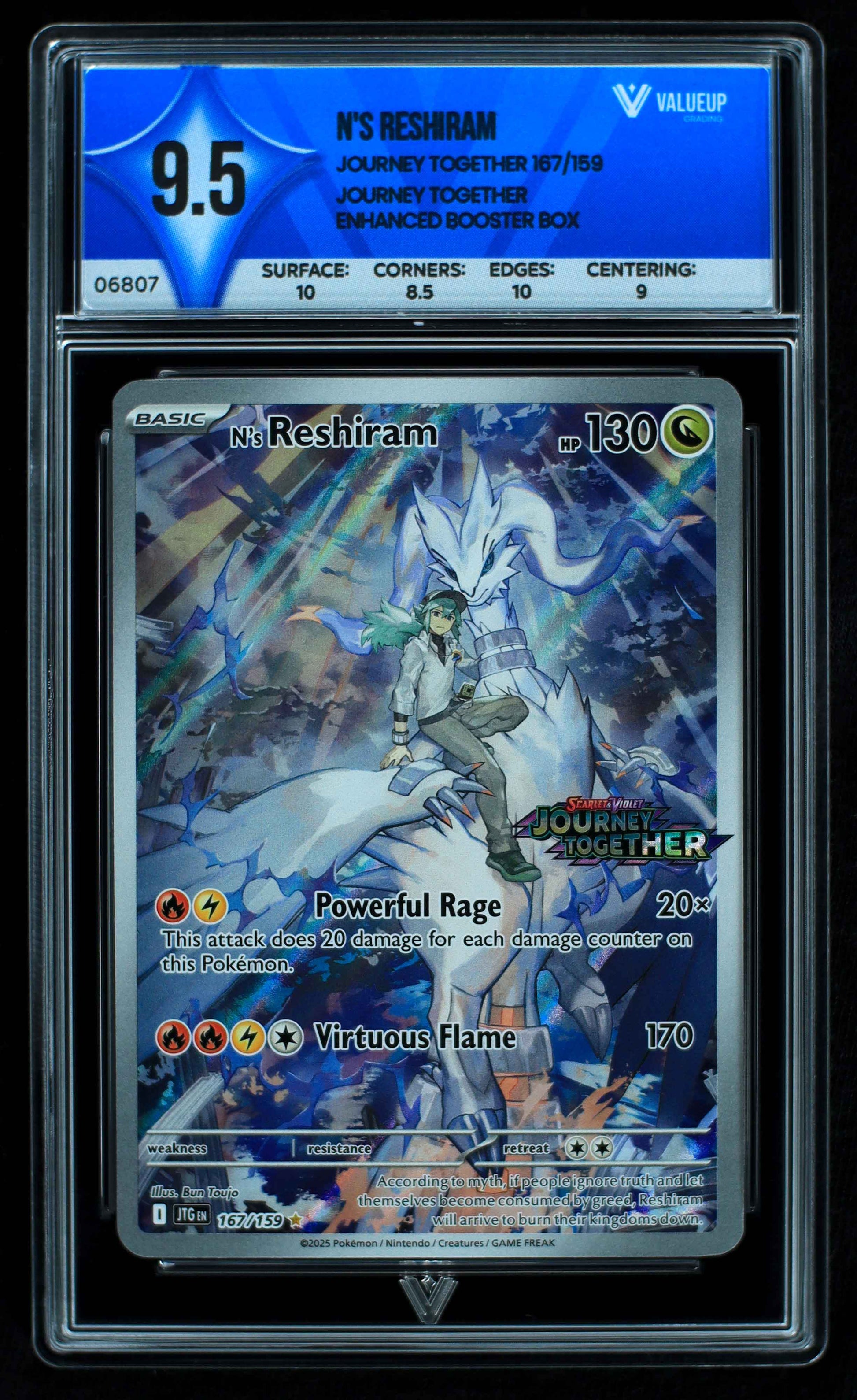 06807 N'S RESHIRAM Grading Card