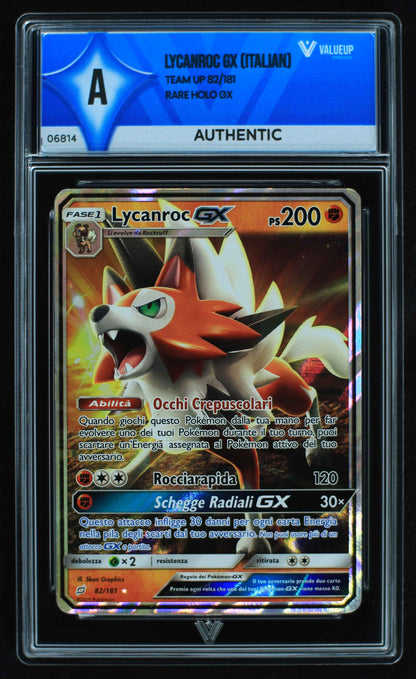 06814 LYCANROC GX (ITALIAN) Grading Card
