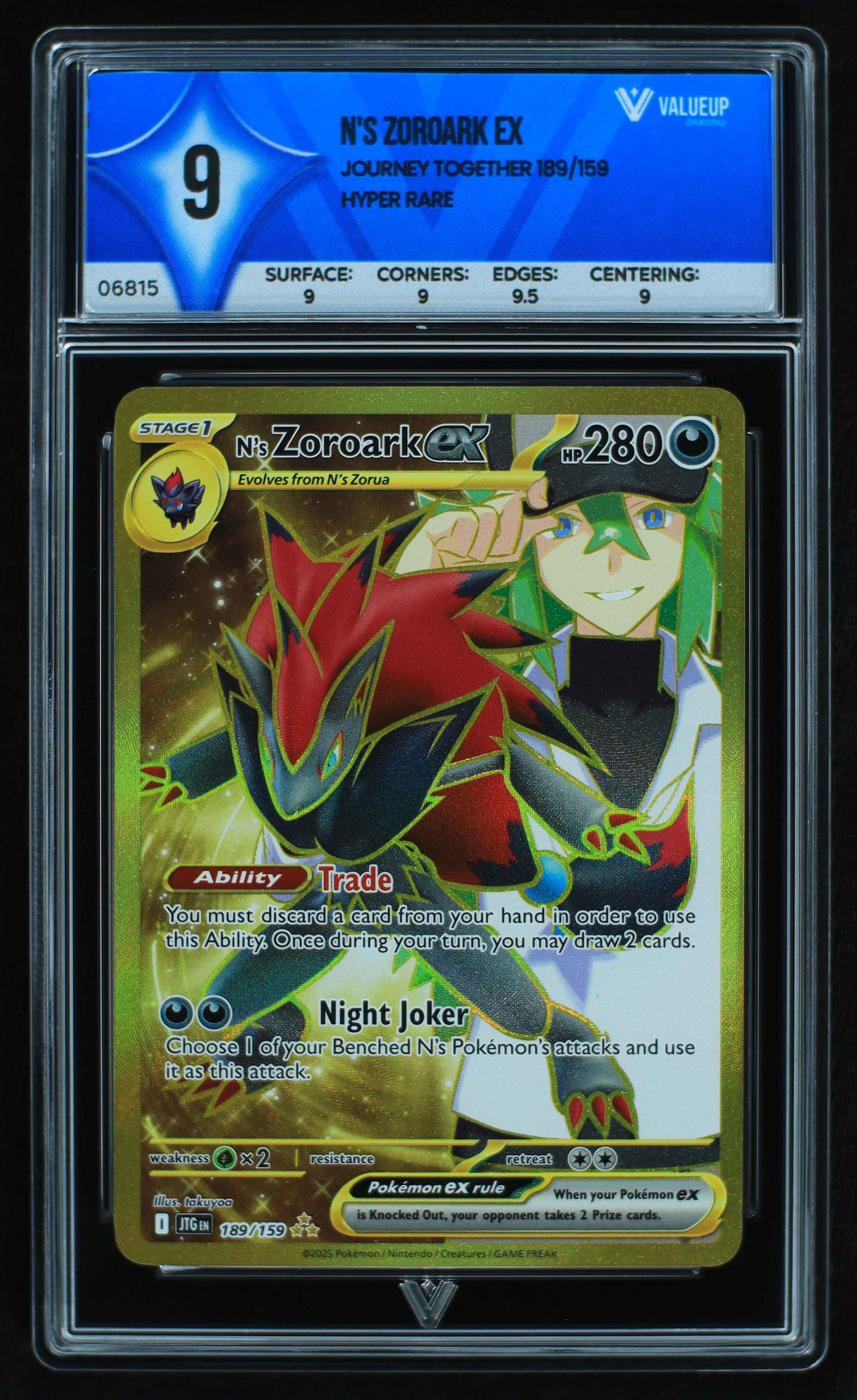 06815 N'S ZOROARK EX Grading Card