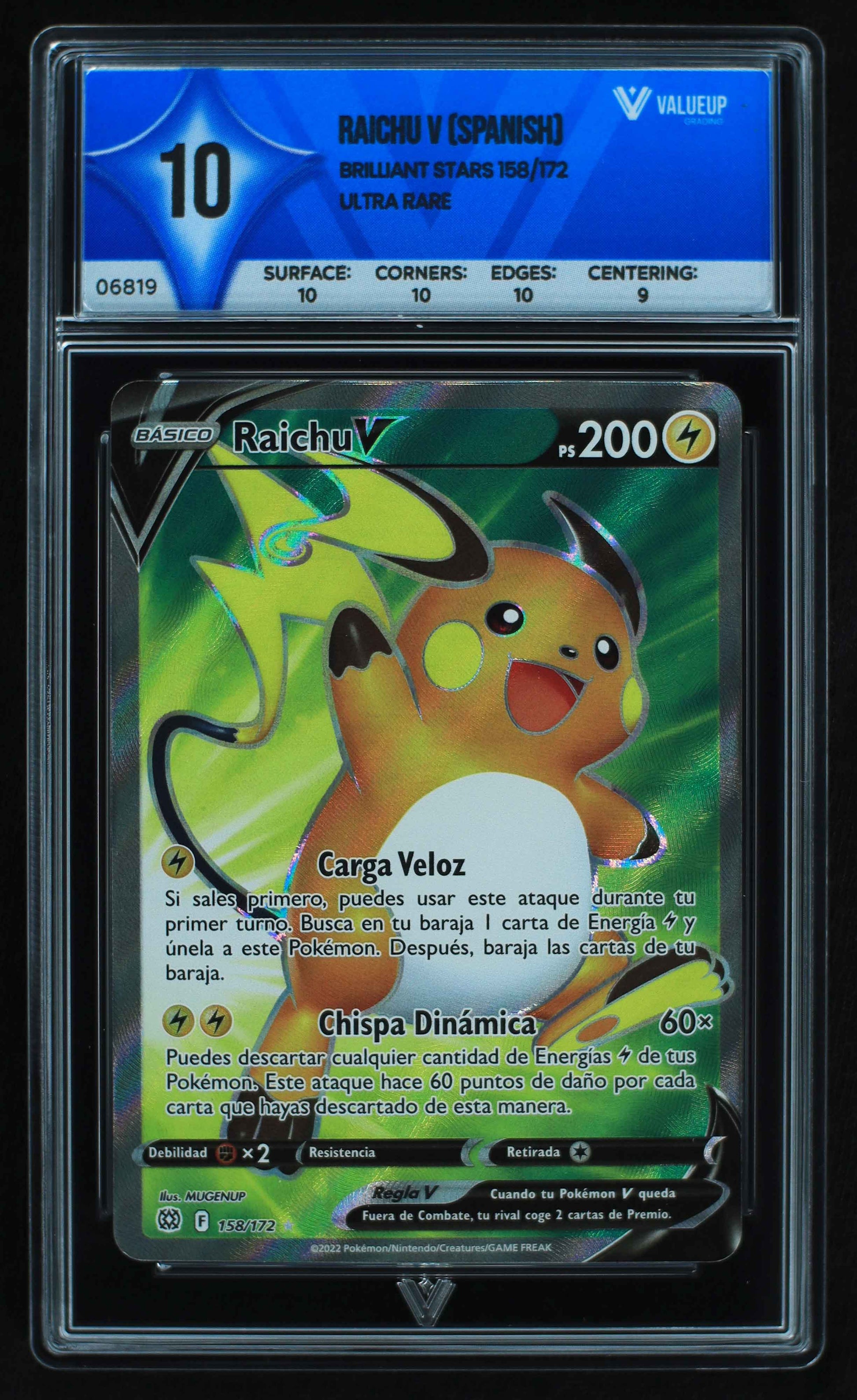 06819 RAICHU V (SPANISH) Grading Card