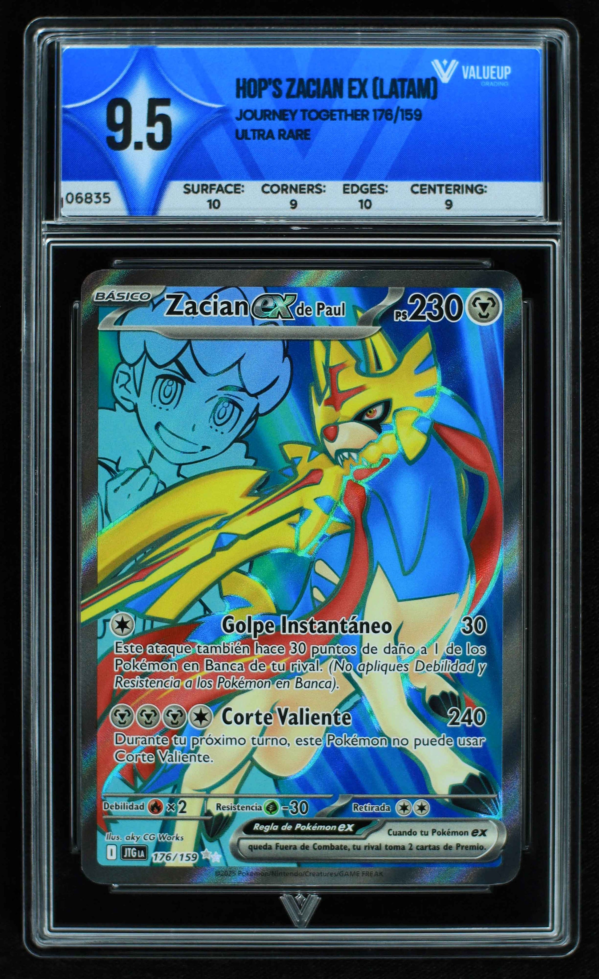 06835 HOP'S ZACIAN EX (LATAM) Grading Card