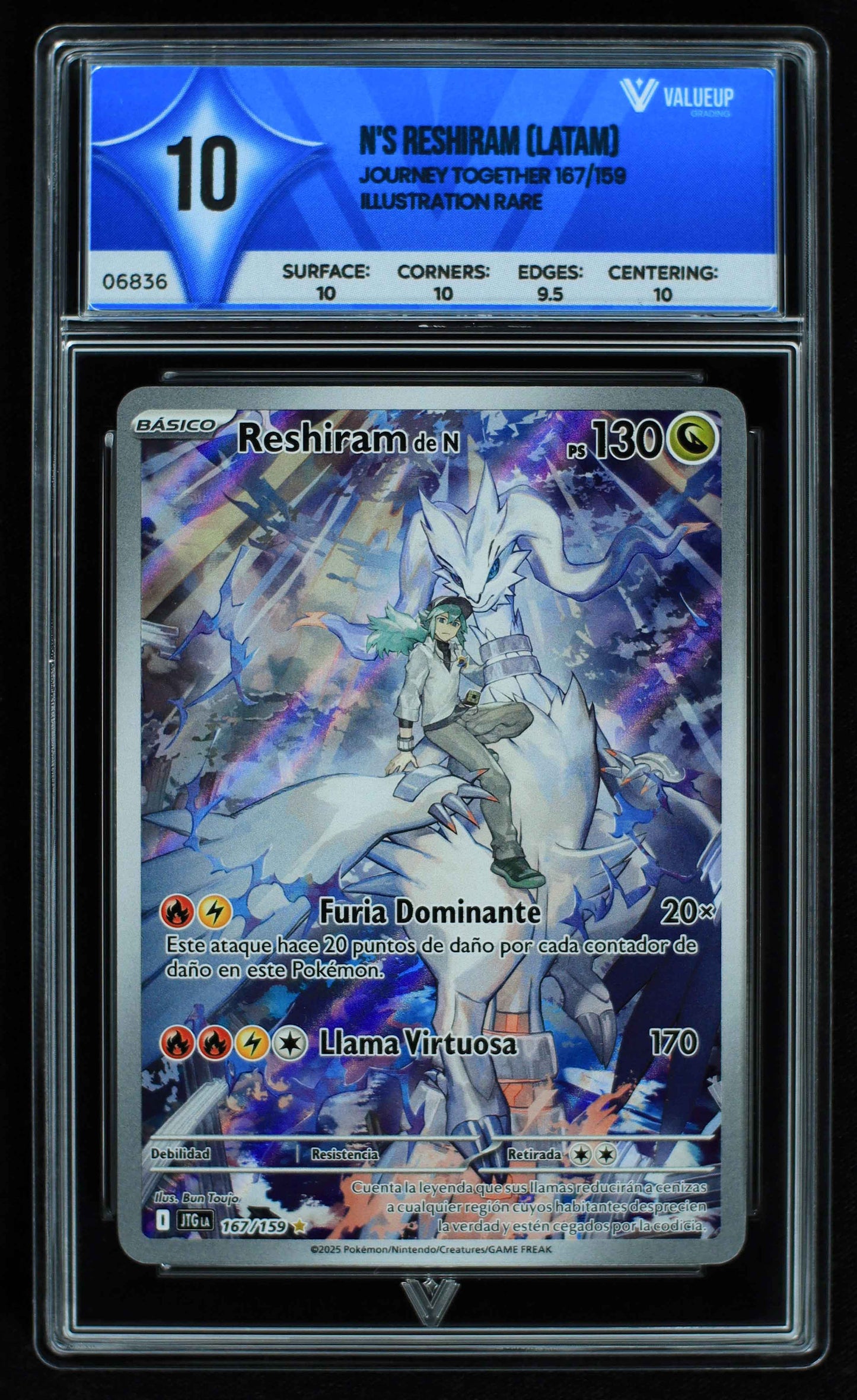 06836 N'S RESHIRAM (LATAM) Grading Card