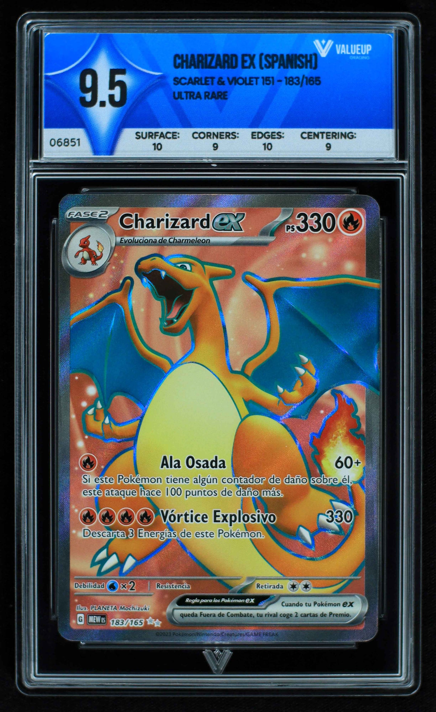 06851 CHARIZARD EX (SPANISH) Grading Card