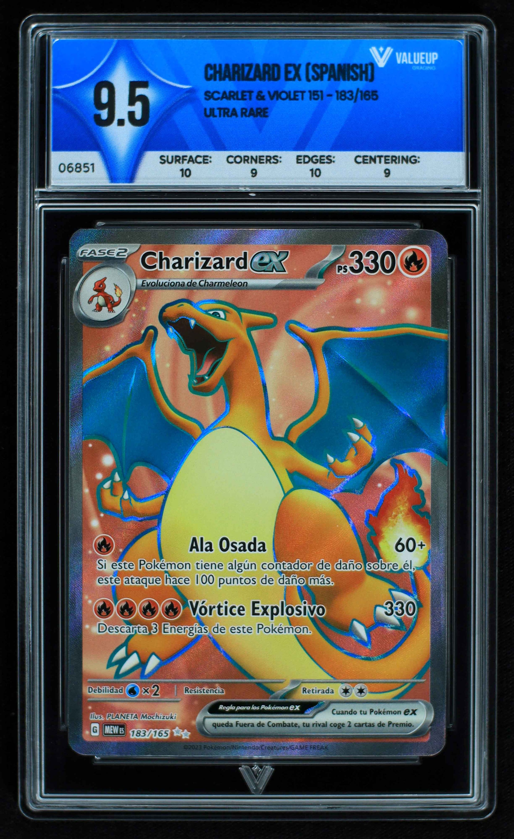 06851 CHARIZARD EX (SPANISH) Grading Card