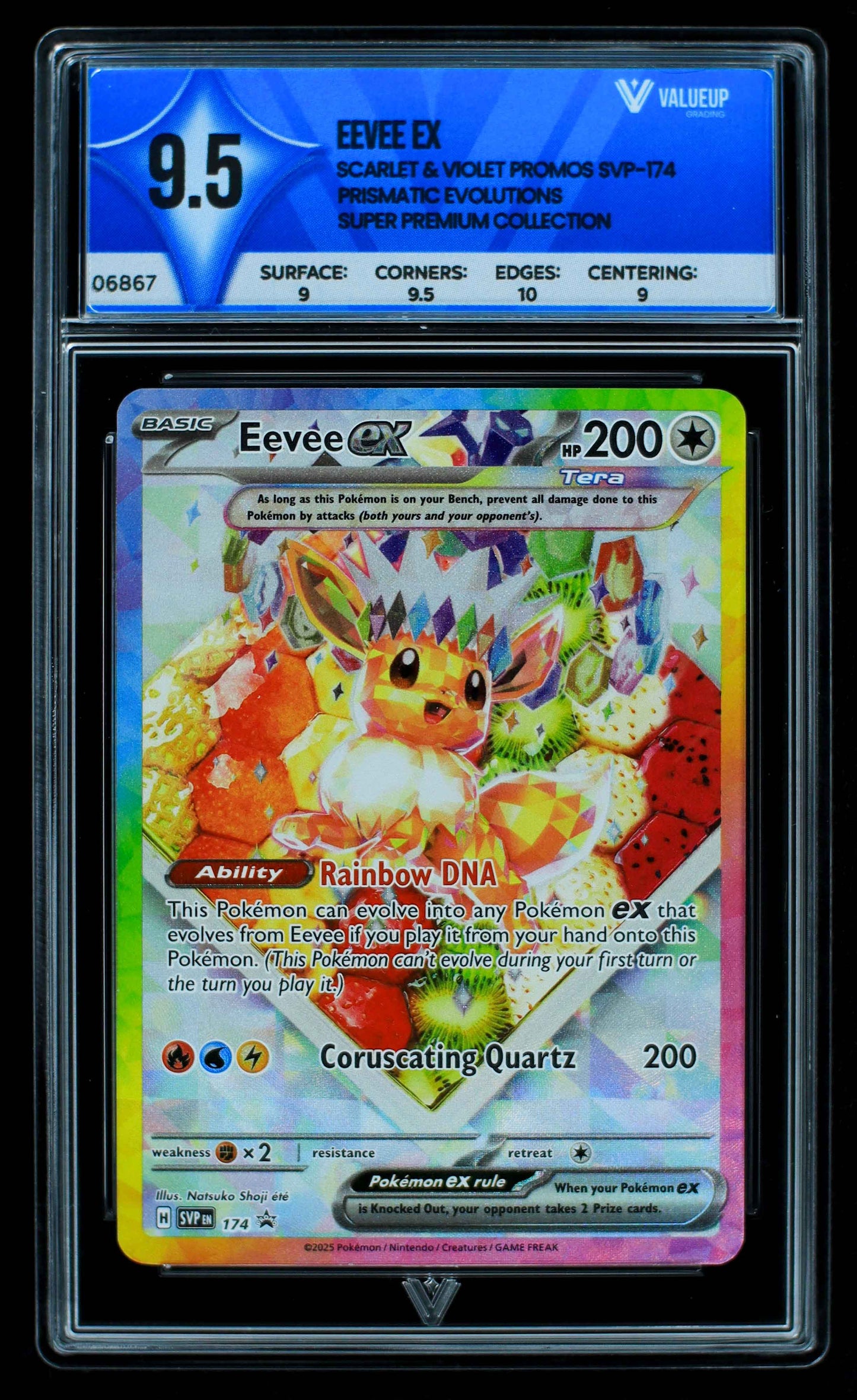 06867 EEVEE EX Grading Card