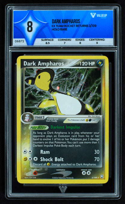 06872 DARK AMPHAROS Grading Card