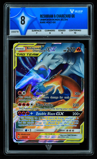 06878 RESHIRAM & CHARIZARD GX Grading Card