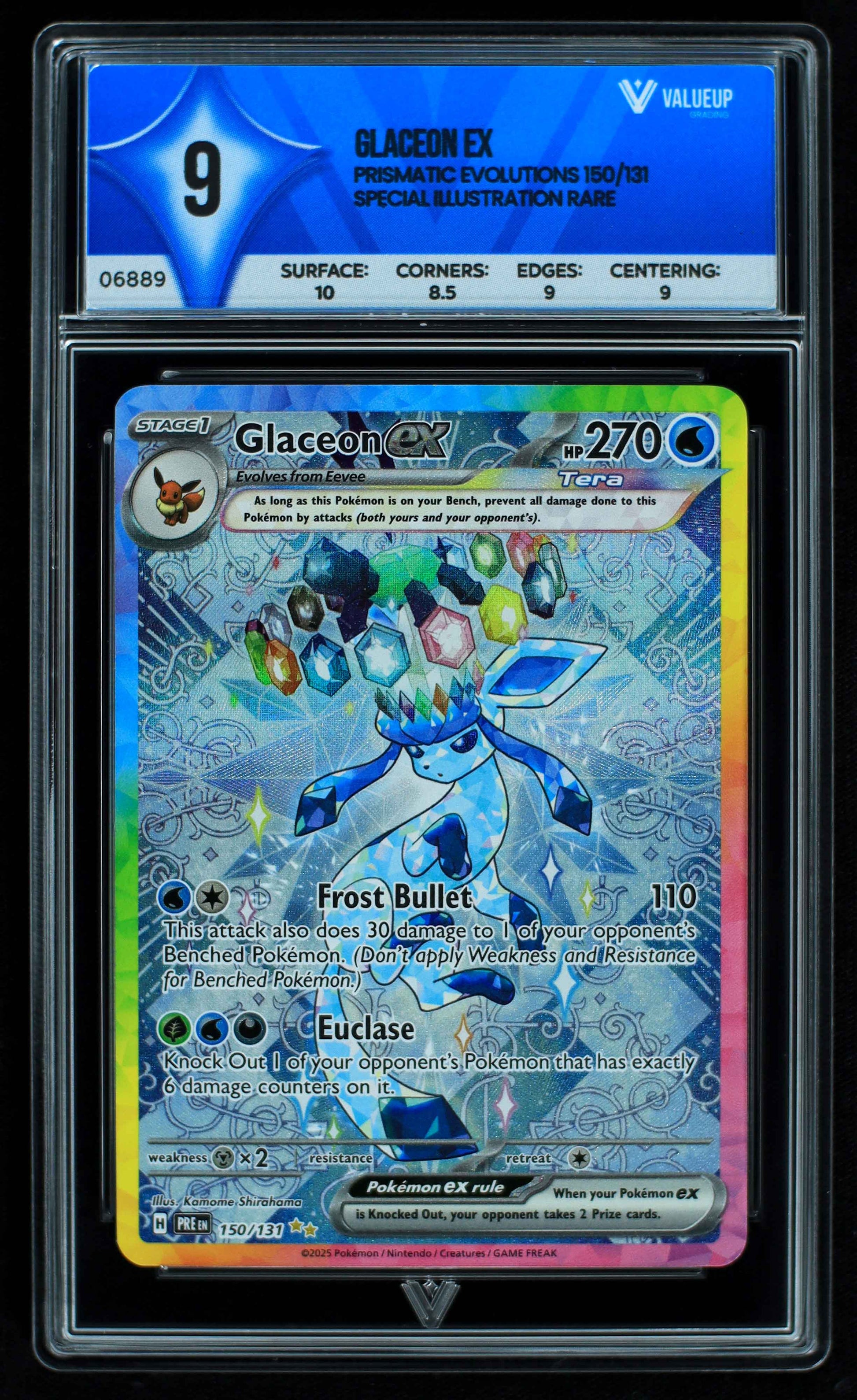 06889 GLACEON EX Grading Card