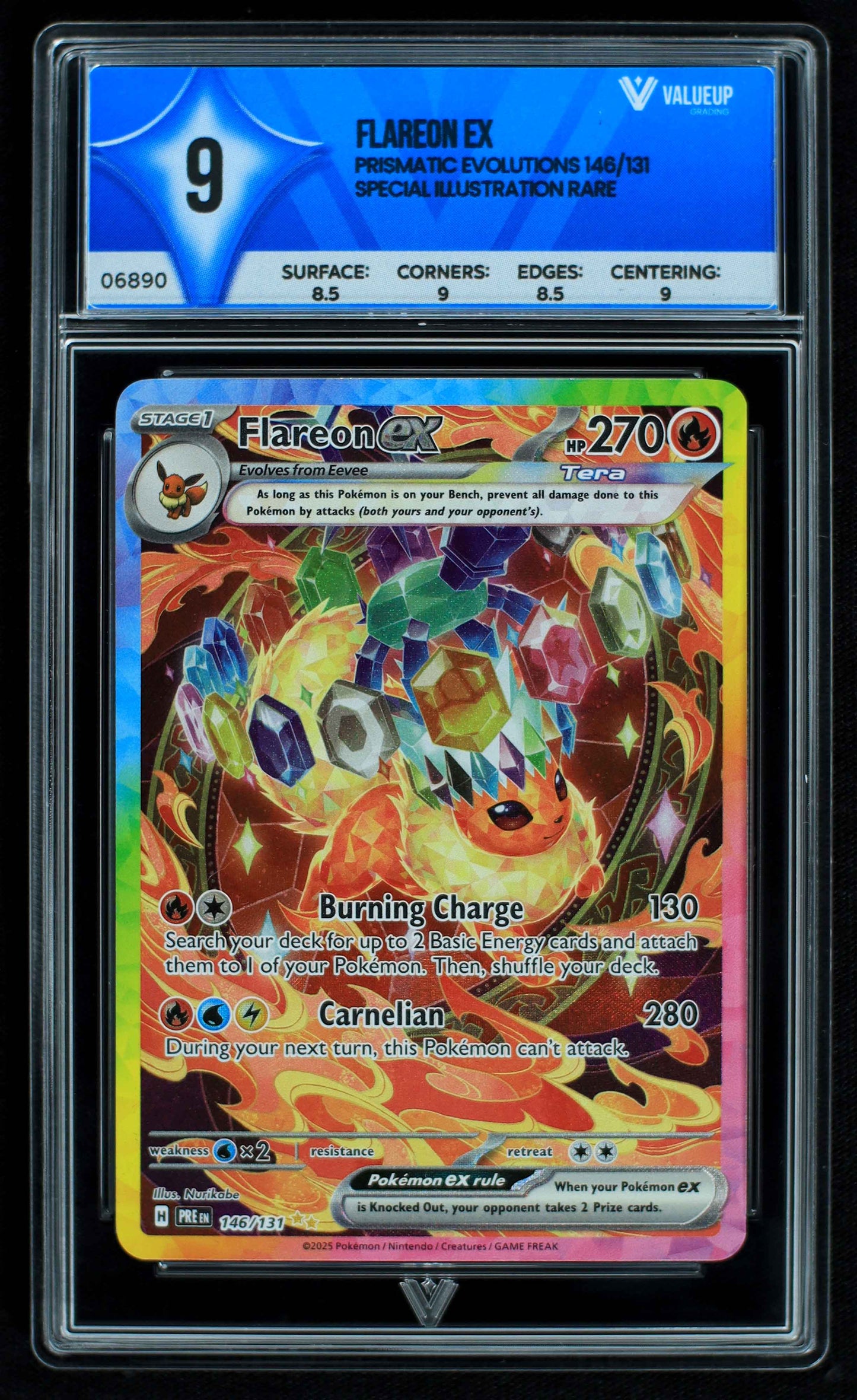06890 FLAREON EX Grading Card