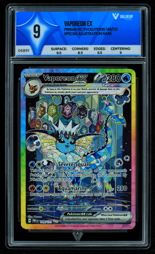 06891 VAPOREON EX Grading Card