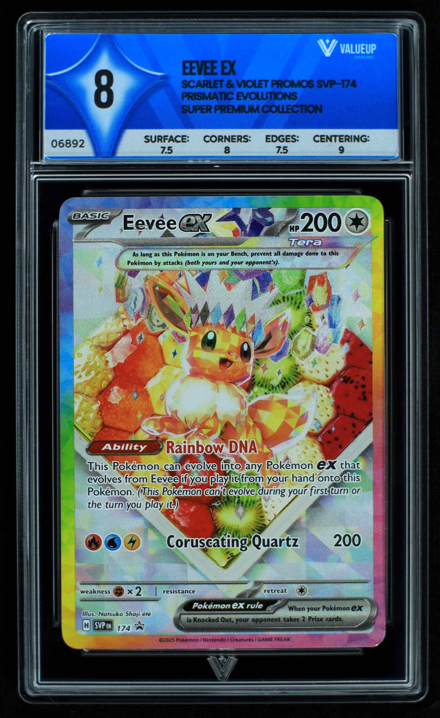 06892 EEVEE EX Grading Card