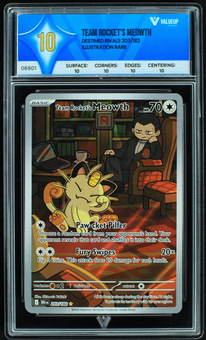 06901 TEAM ROCKET'S MEOWTH Grading Card