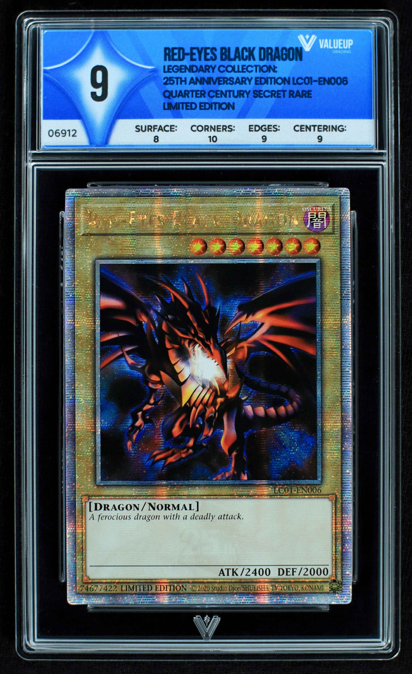 06912 RED-EYES BLACK DRAGON Grading Card