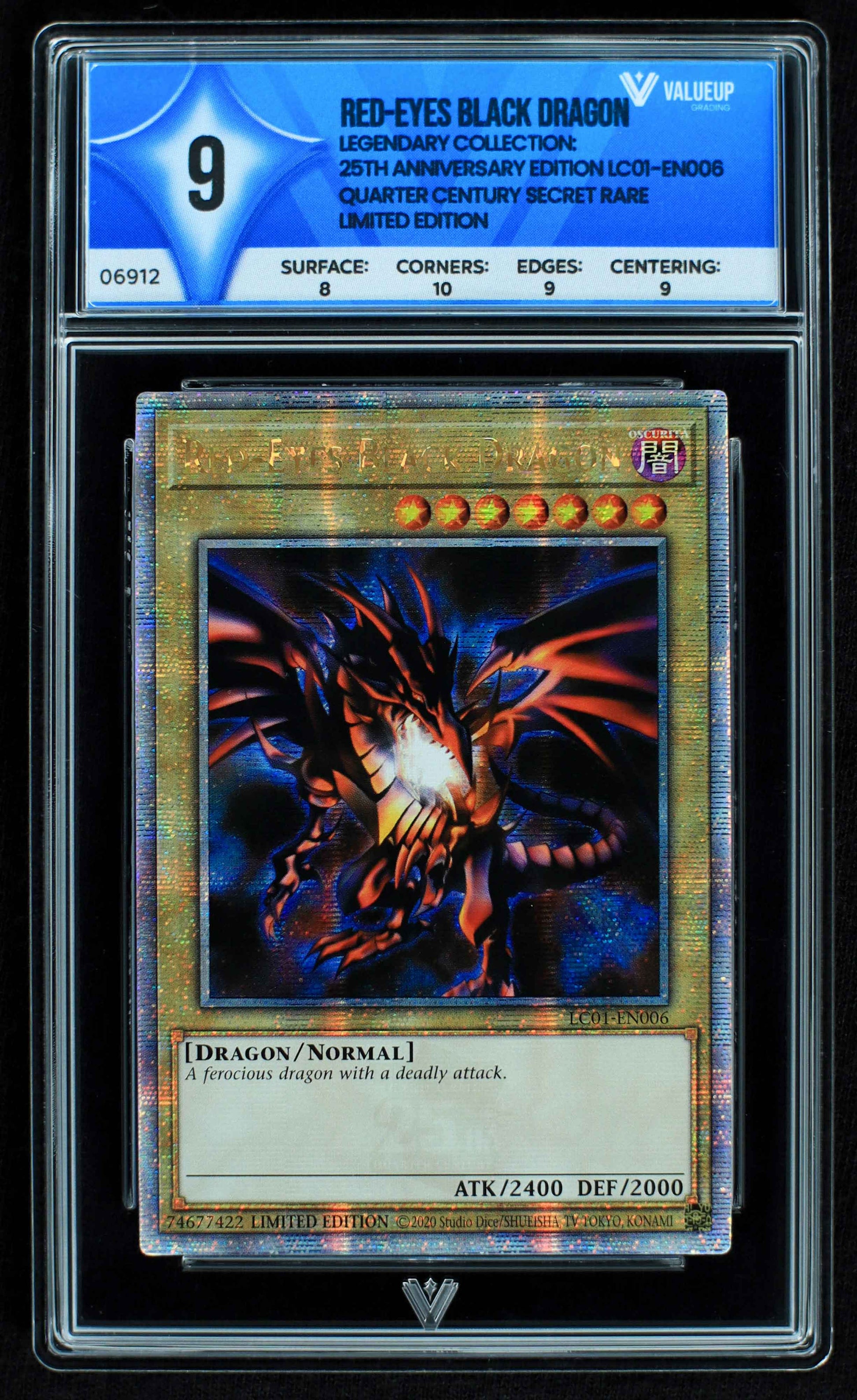 06912 RED-EYES BLACK DRAGON Grading Card