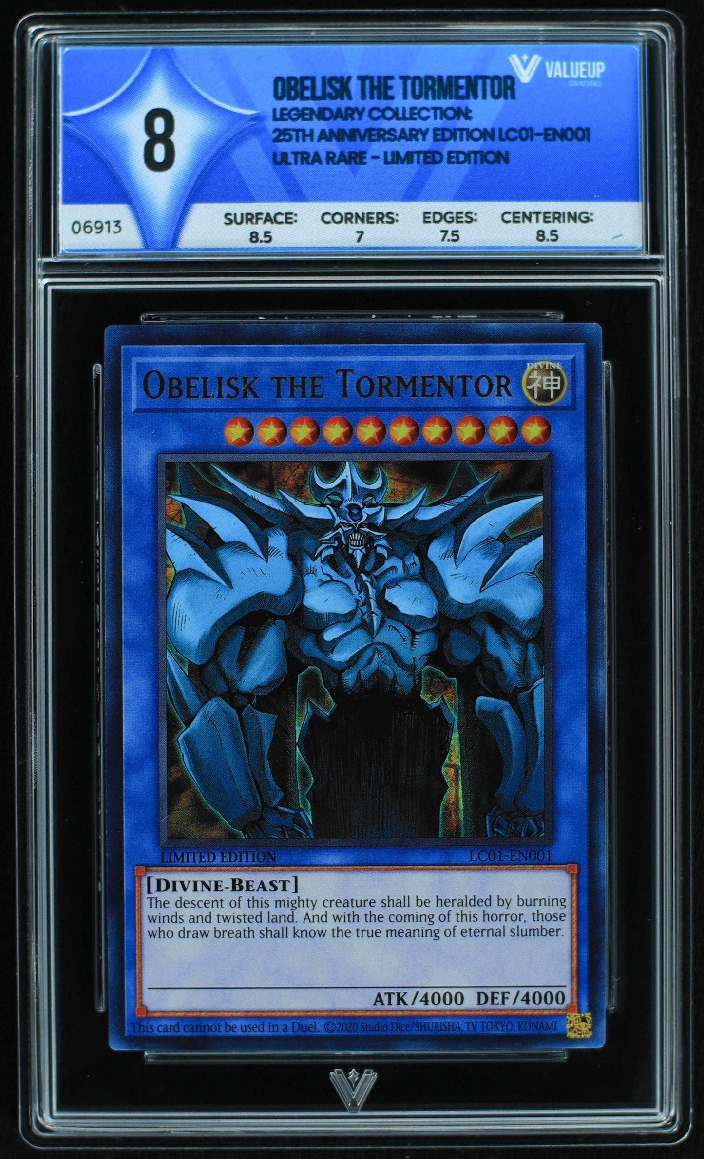 06913 OBELISK THE TORMENTOR Grading Card