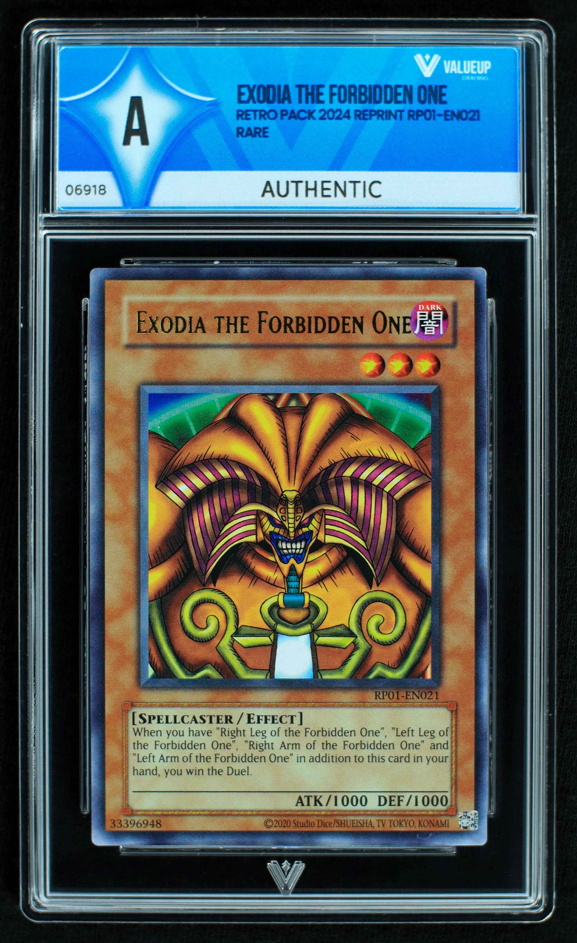 06918 EXODIA THE FORBIDDEN ONE Grading Card