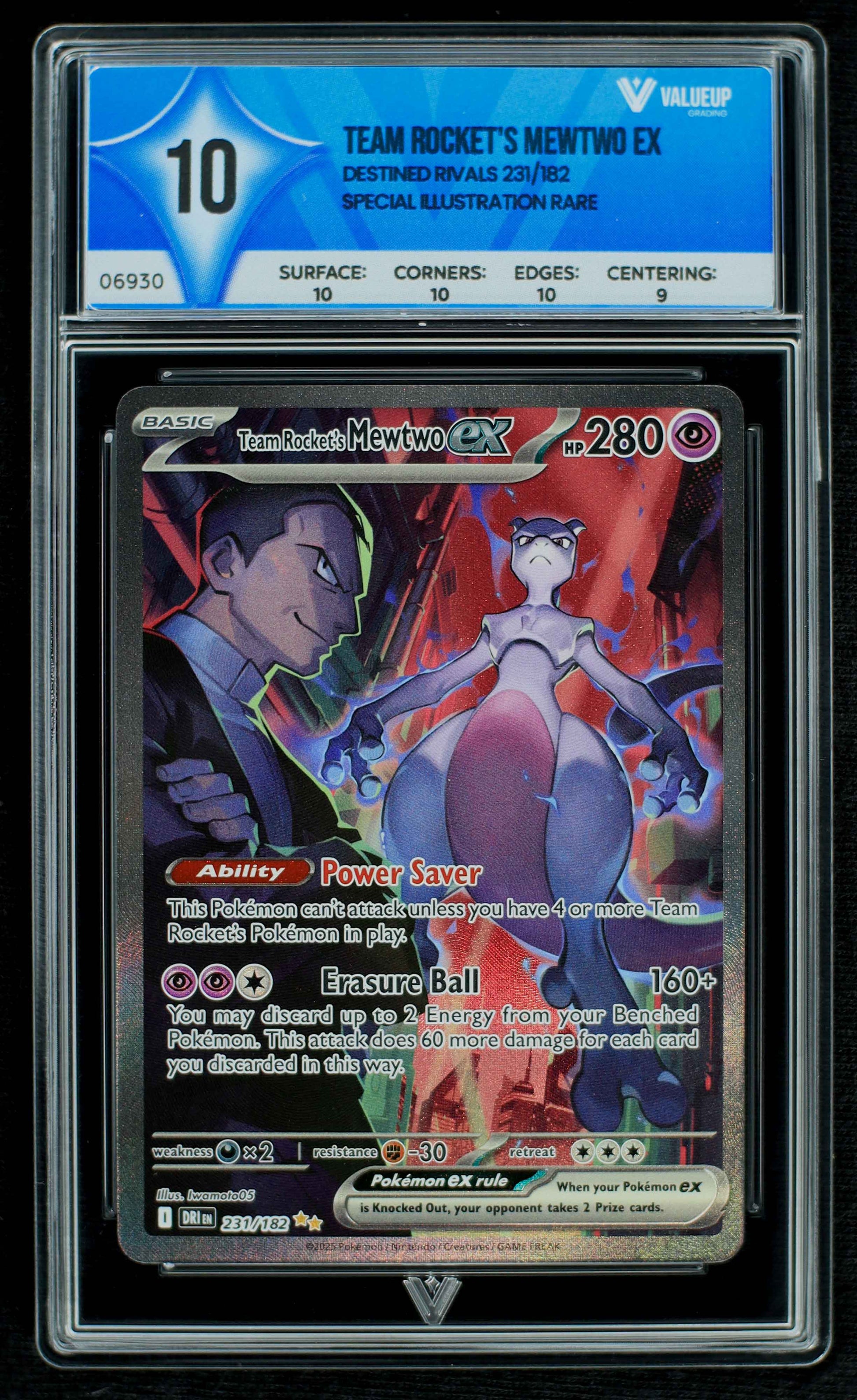 06930 TEAM ROCKET'S MEWTWO EX Grading Card