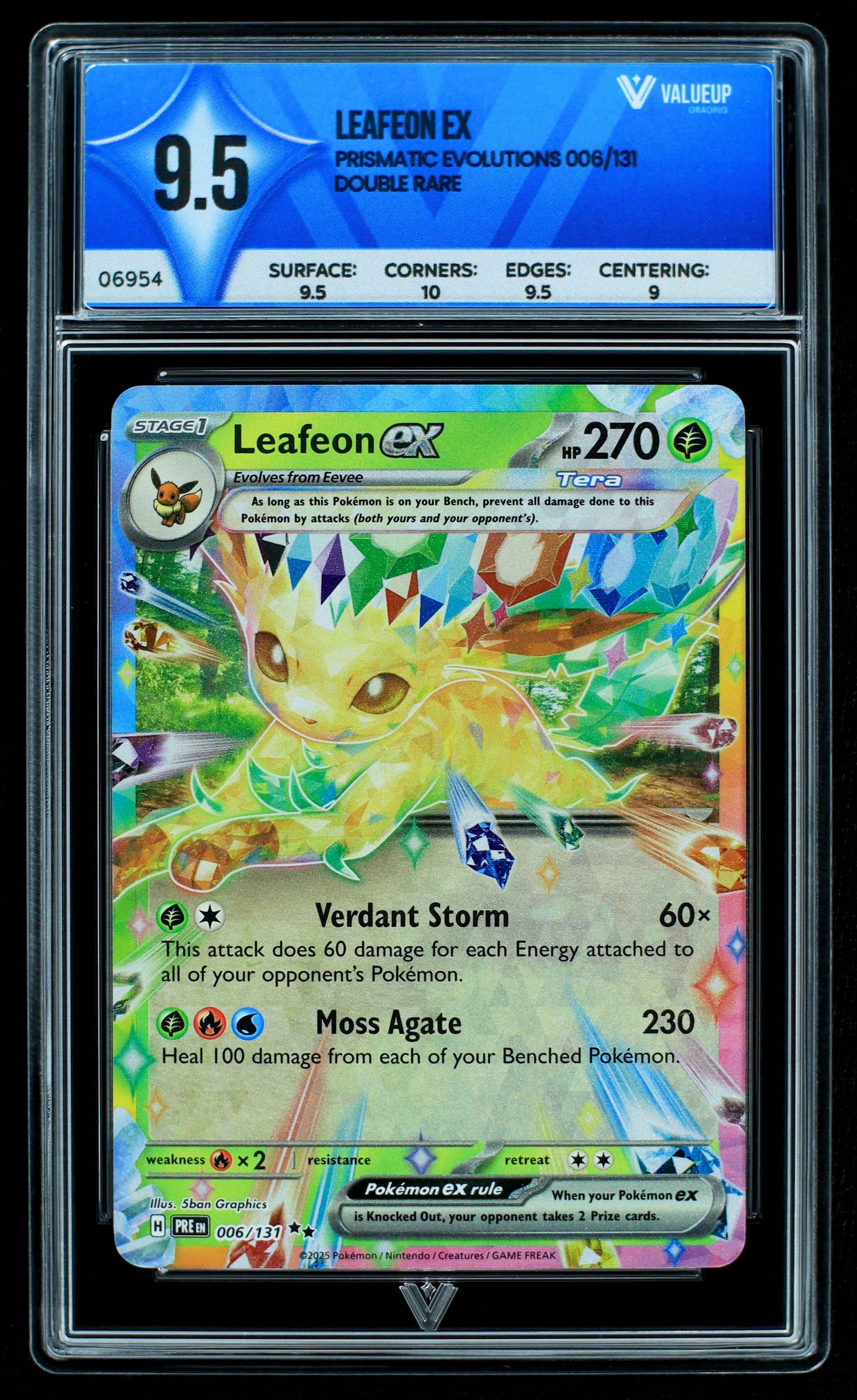 06954 LEAFEON EX Grading Card