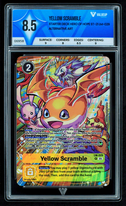 06958 YELLOW SCRAMBLE Grading Card