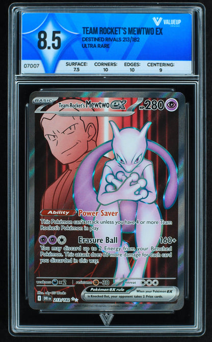 07007 TEAM ROCKET'S MEWTWO EX Grading Card