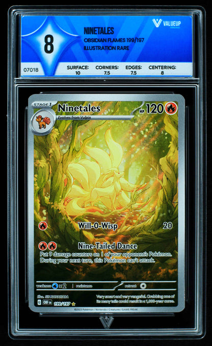 07018 NINETALES Grading Card