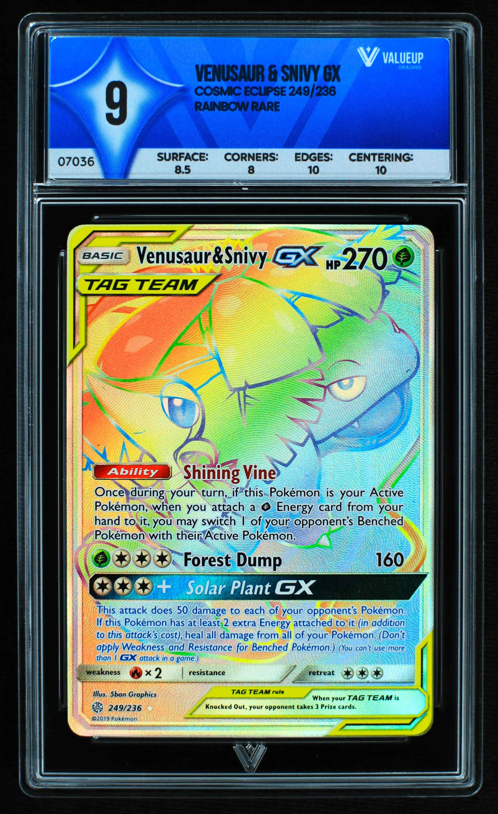 07036 VENUSAUR & SNIVY GX Grading Card
