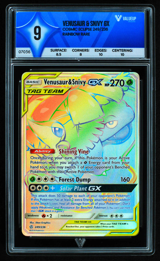 07036 VENUSAUR & SNIVY GX Grading Card
