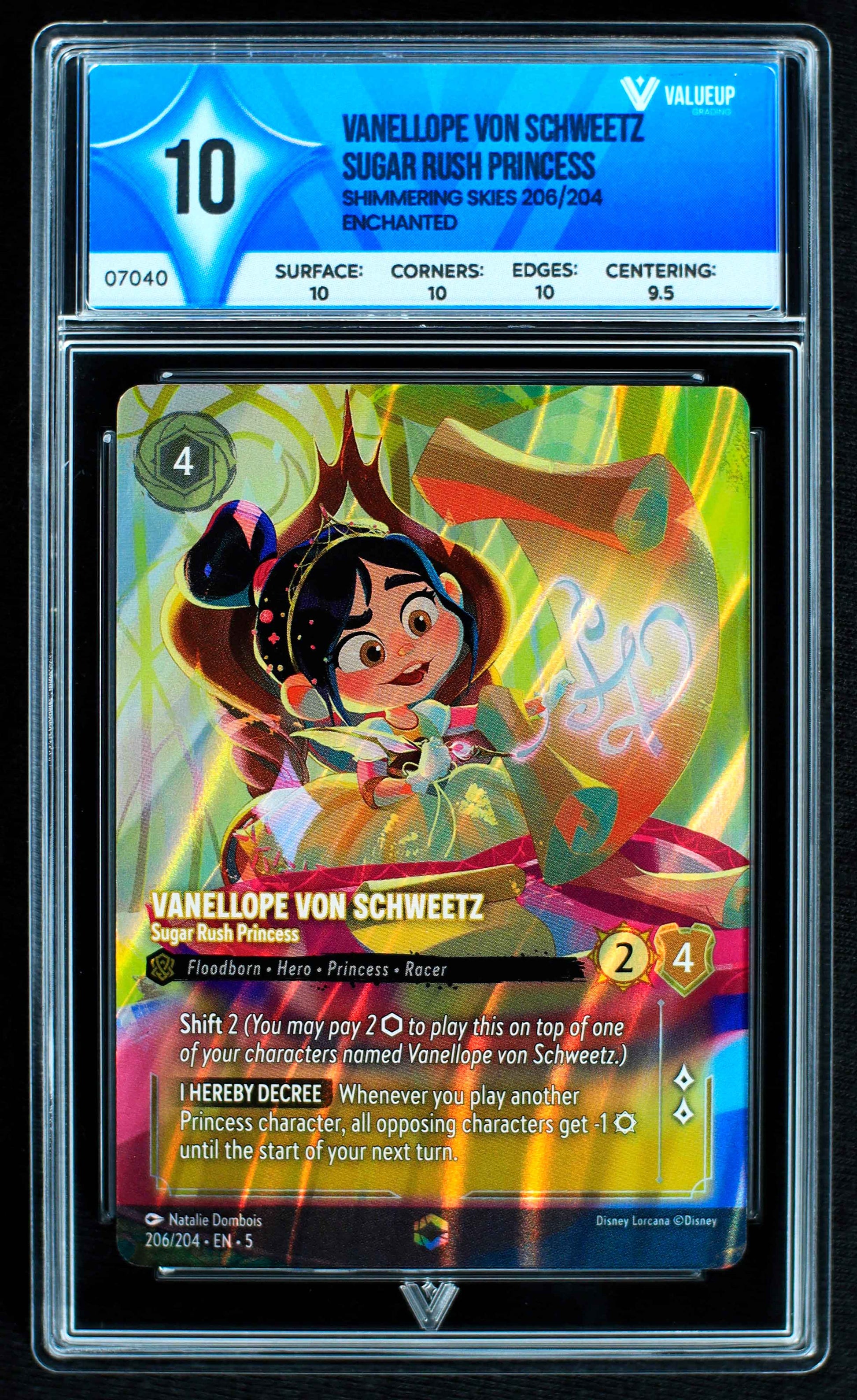 07040 VANELLOPE VON SCHWEETZ SUGAR RUSH PRINCESS Grading Card