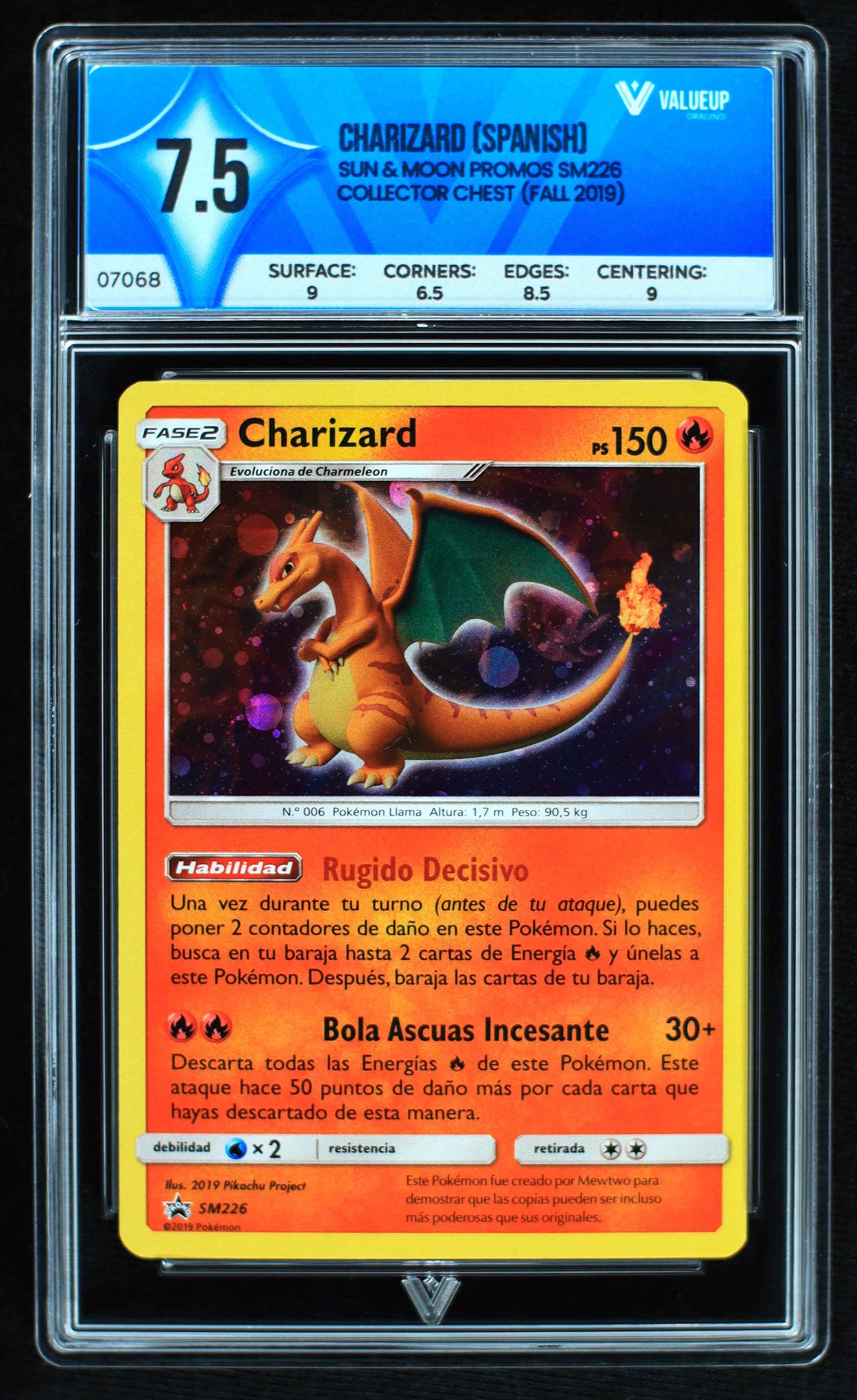 07068 CHARIZARD (SPANISH) Grading Card