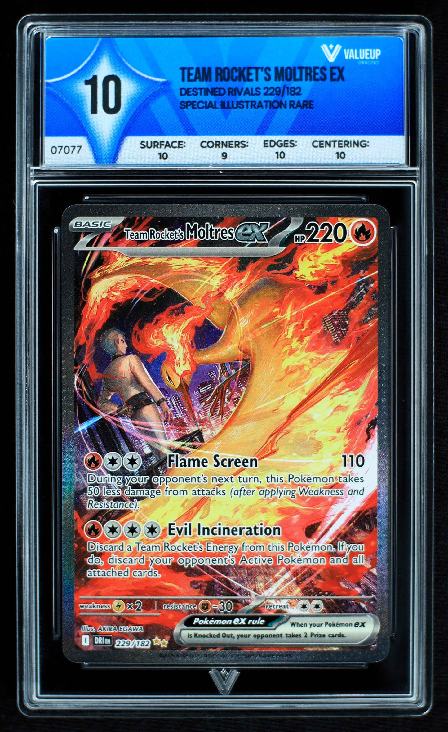 07077 TEAM ROCKET'S MOLTRES EX Grading Card