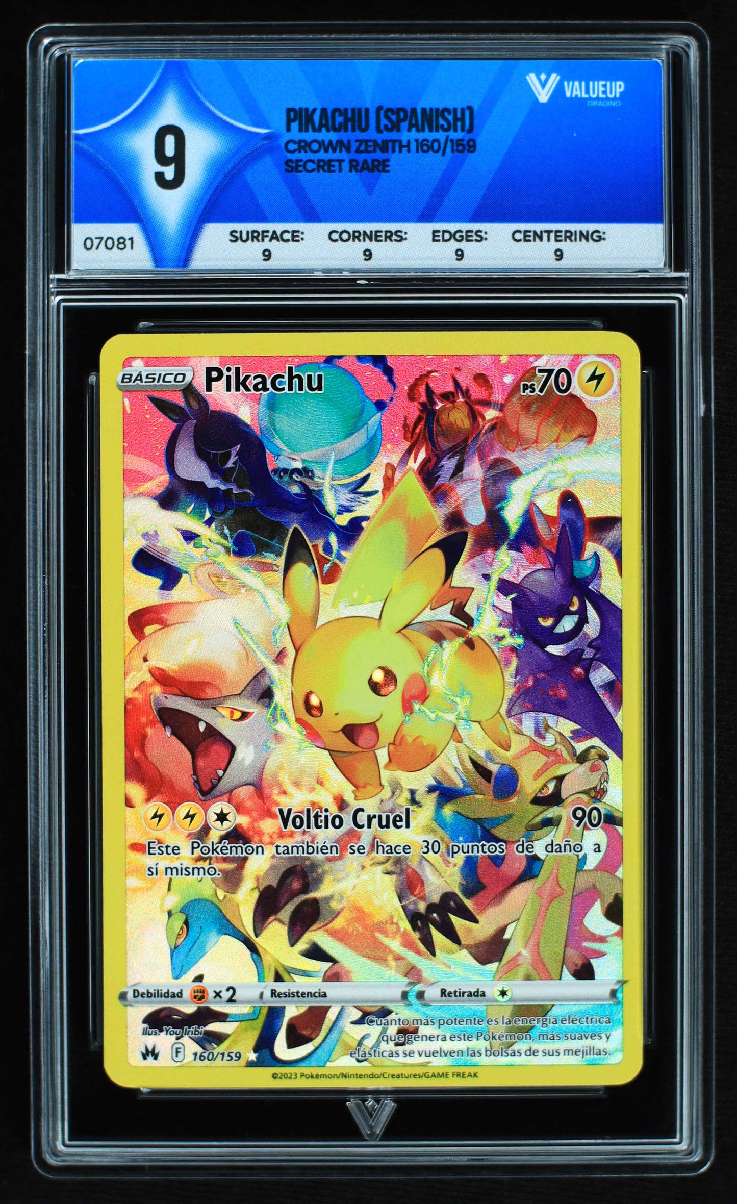 07081 PIKACHU (SPANISH) Grading Card