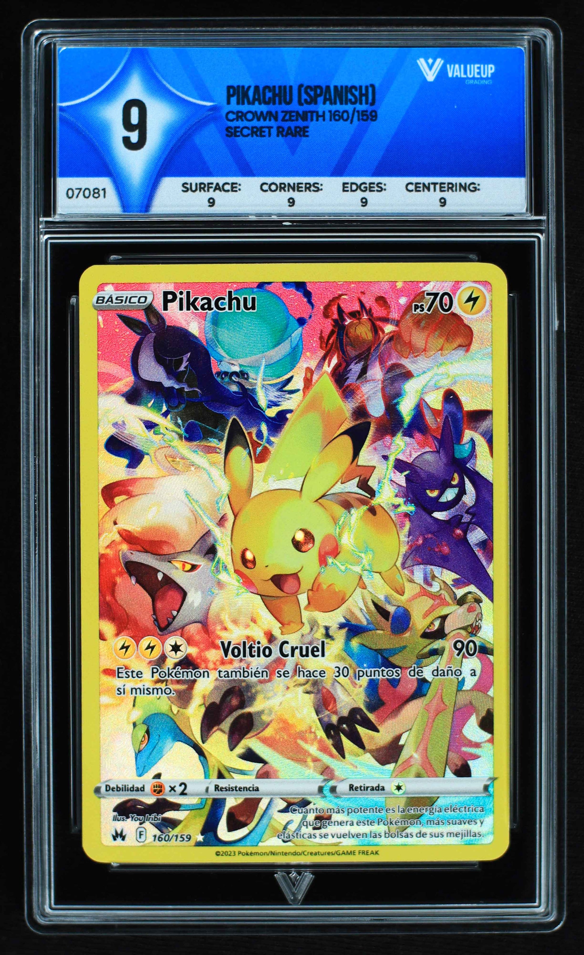 07081 PIKACHU (SPANISH) Grading Card