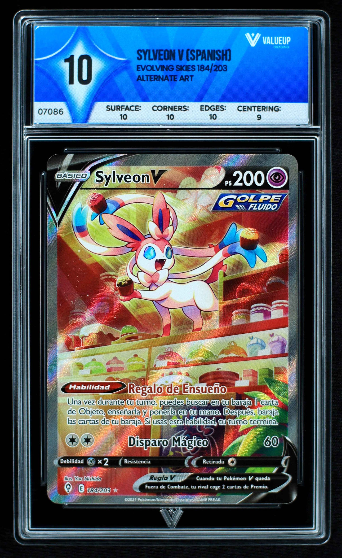 07086 SYLVEON V (SPANISH) Grading Card