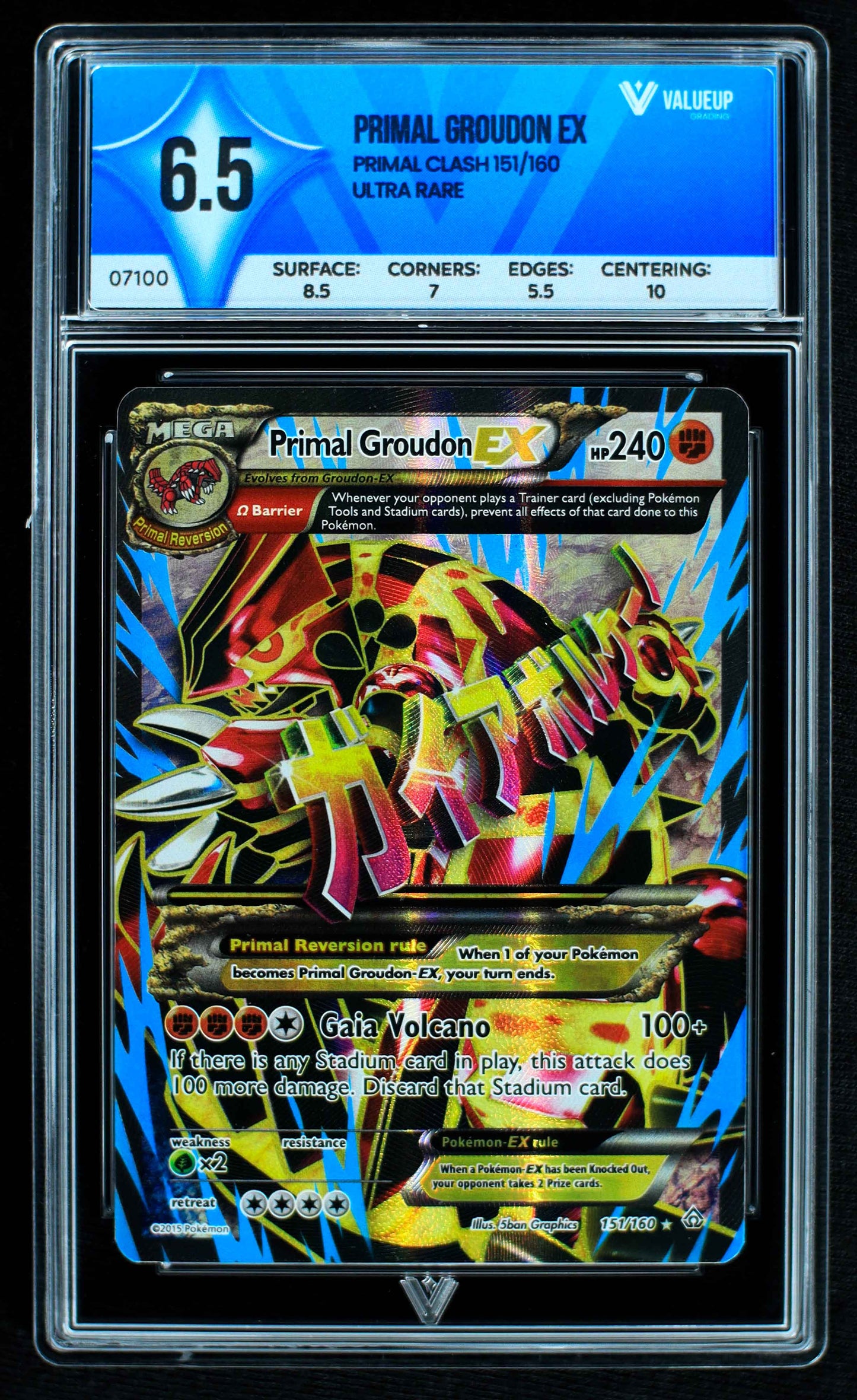 07100 PRIMAL GROUDON EX Grading Card
