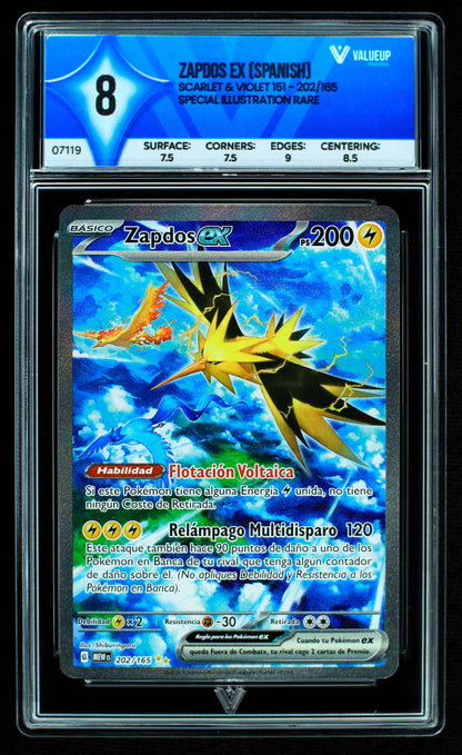 07119 ZAPDOS EX (SPANISH) Grading Card