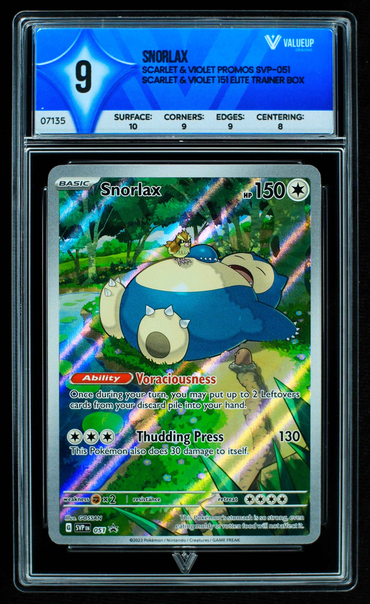 07135 SNORLAX Grading Card