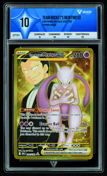 07151 TEAM ROCKET'S MEWTWO EX Grading Card