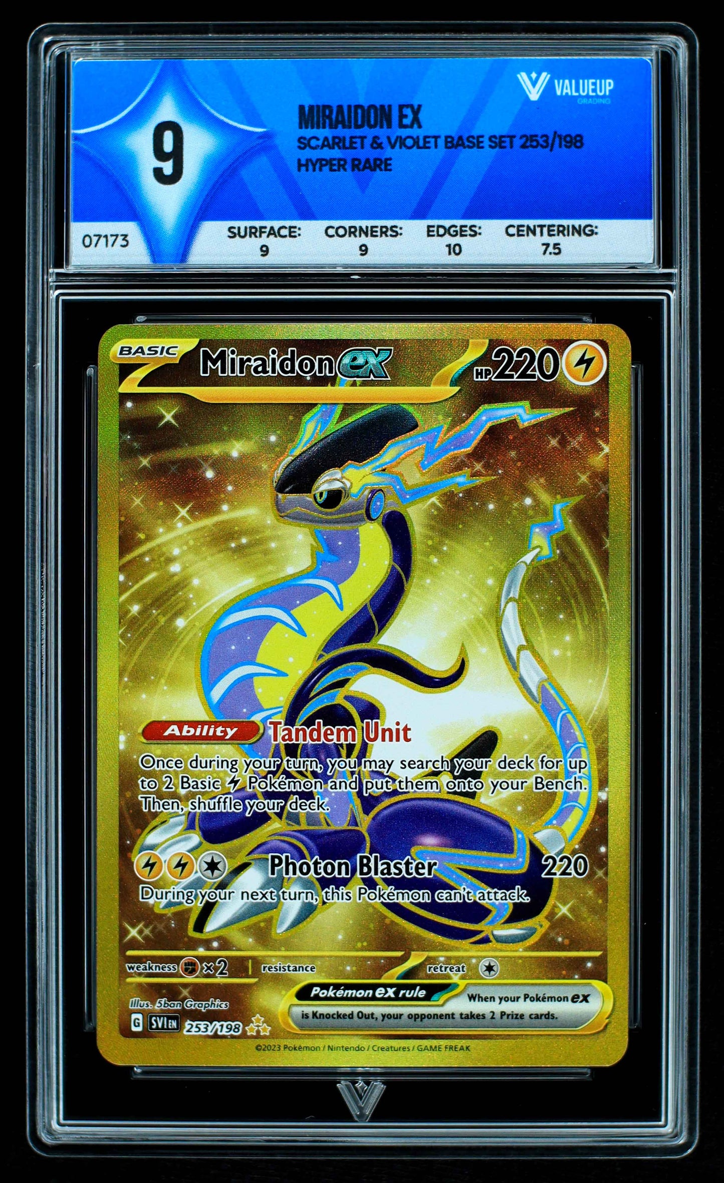 07173 MIRAIDON EX Grading Card
