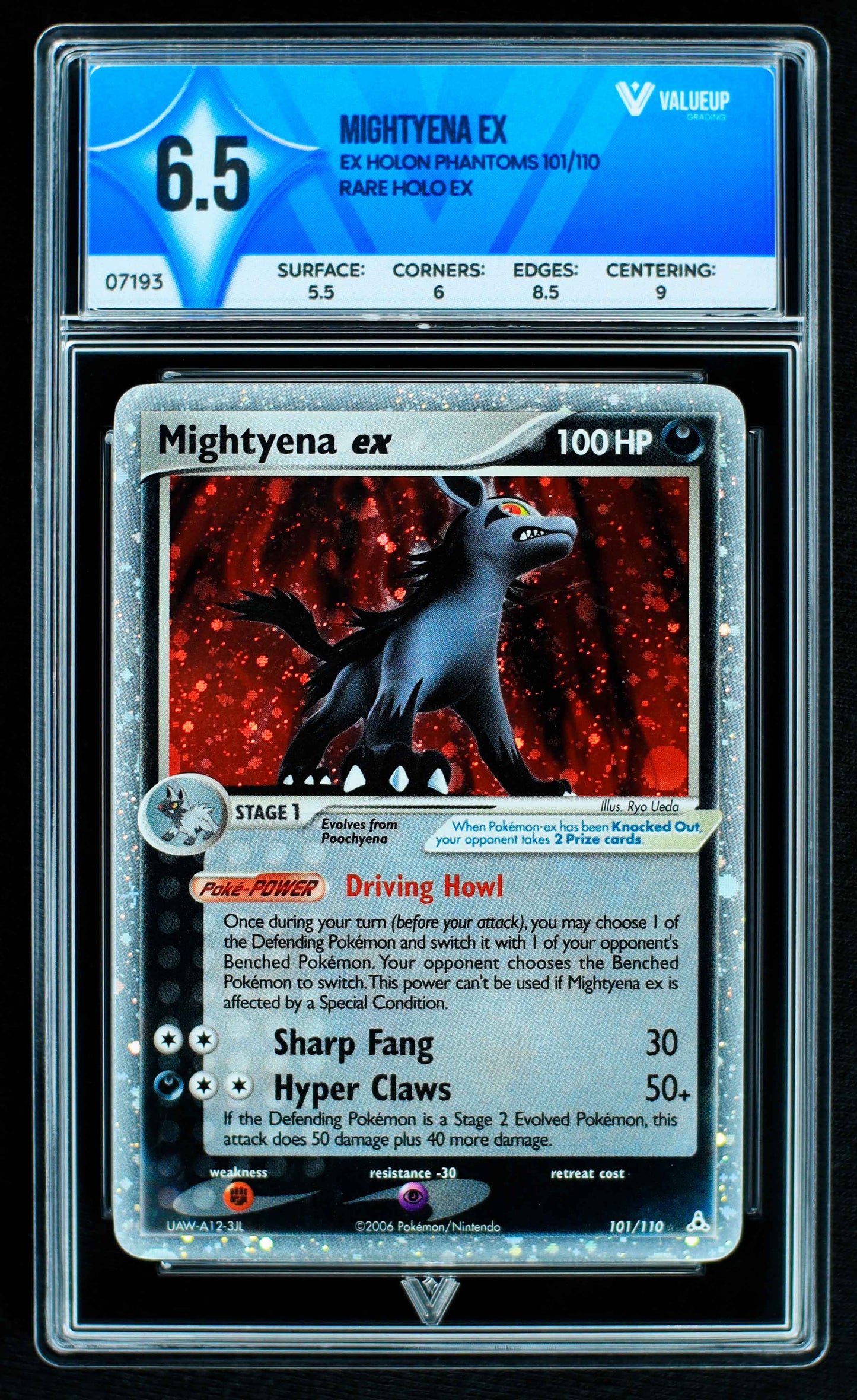 07193 MIGHTYENA EX Grading Card