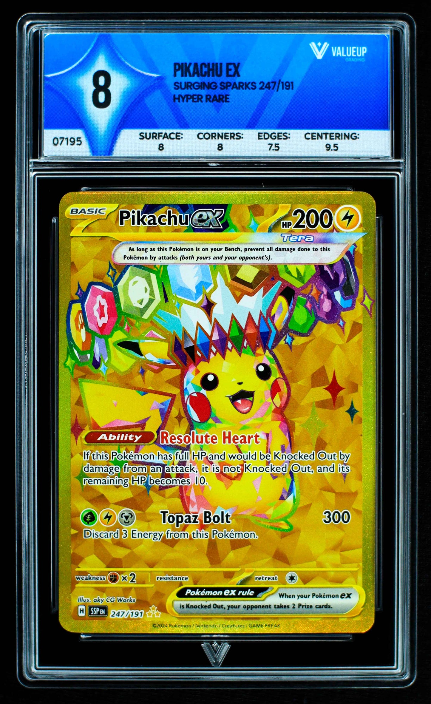 07195 PIKACHU EX Grading Card