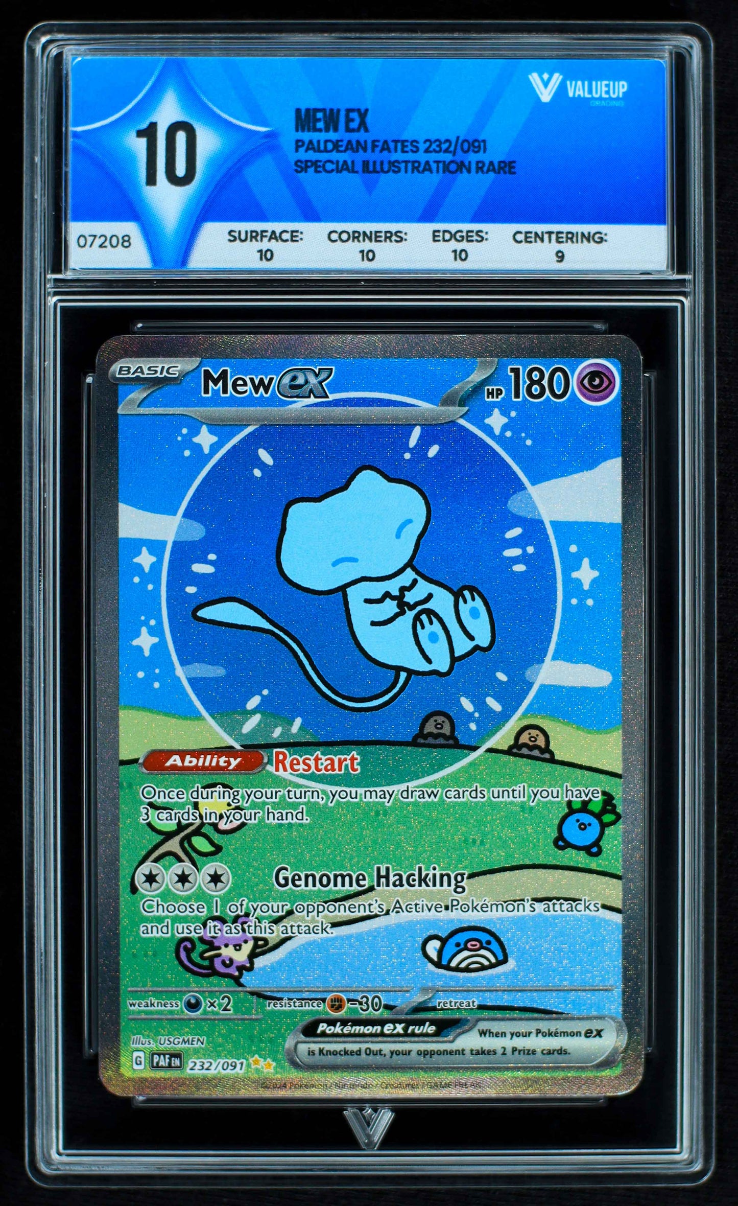 07208 MEW EX Grading Card