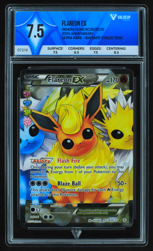 07210 FLAREON EX Grading Card