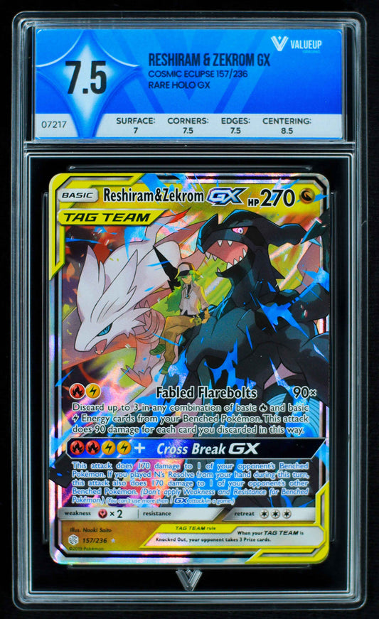 07217 RESHIRAM & ZEKROM GX Grading Card