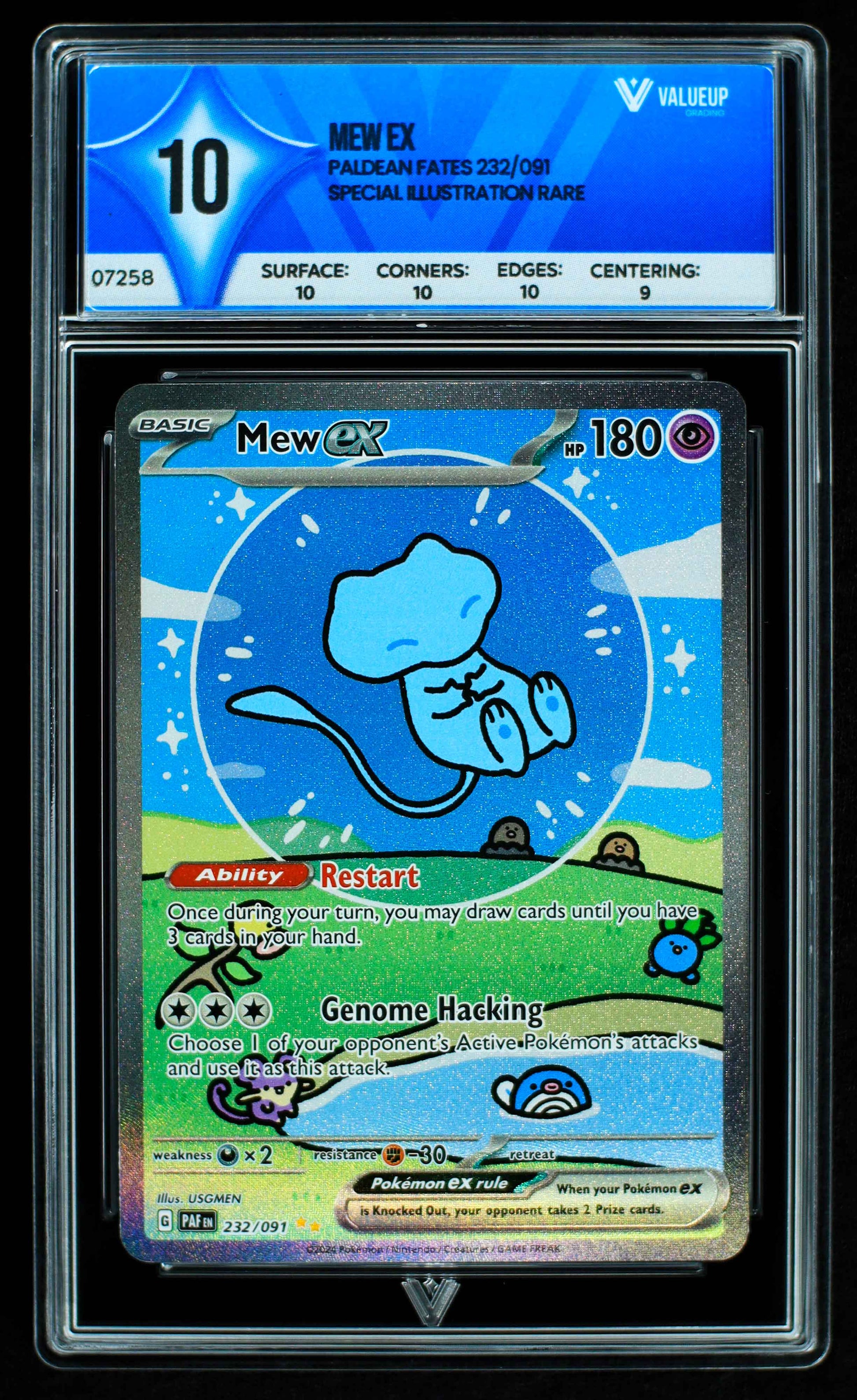 07258 MEW EX Grading Card