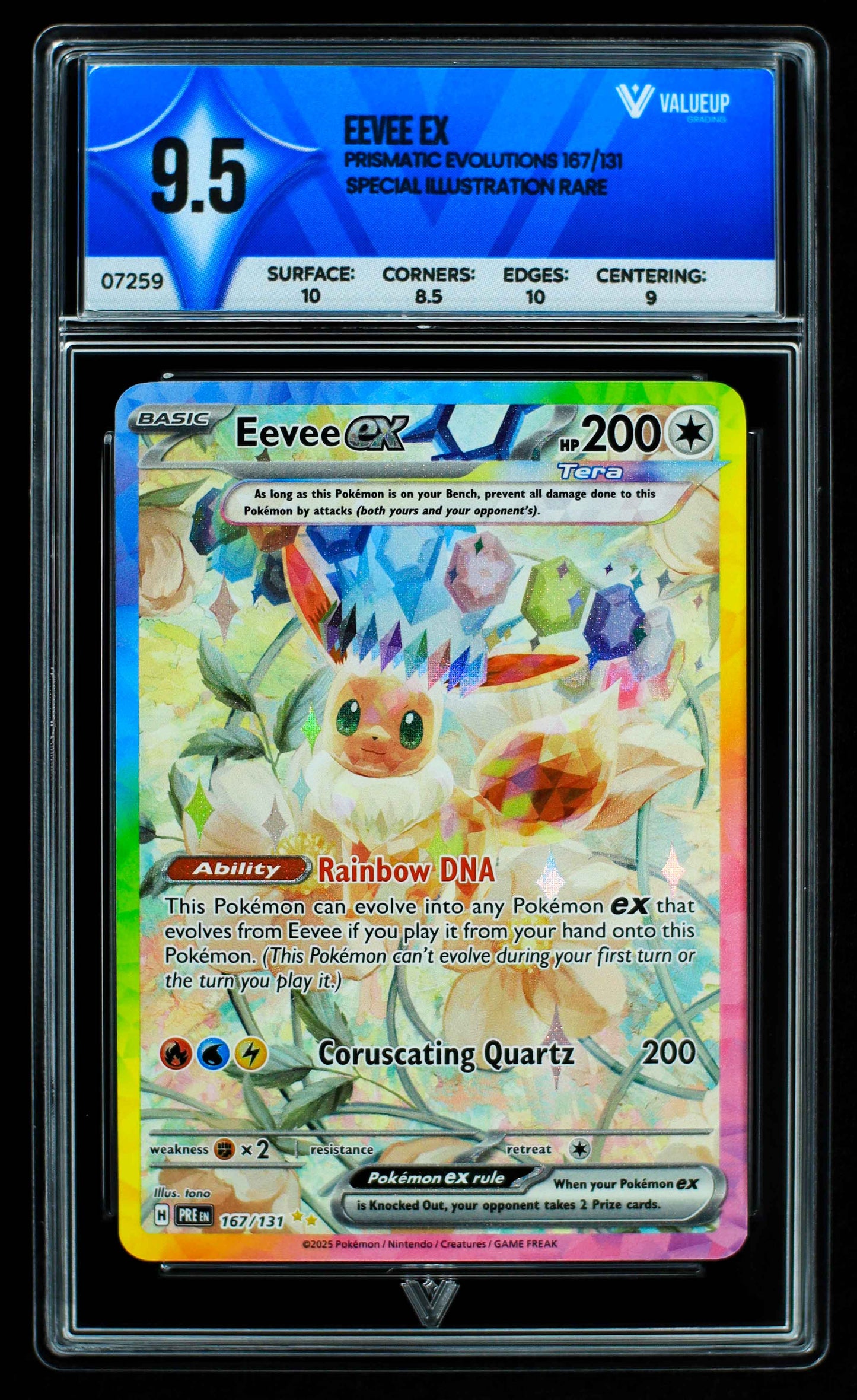 07259 EEVEE EX Grading Card