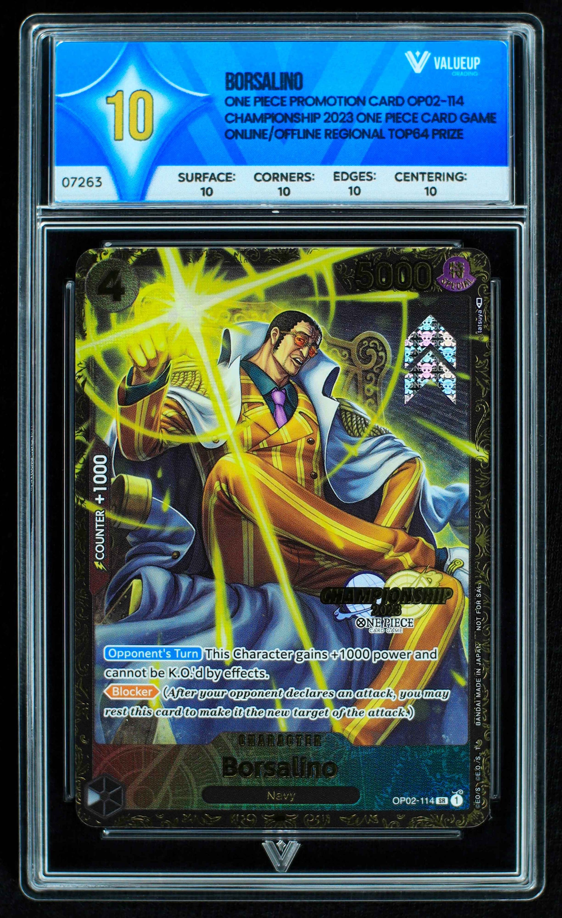 07263 BORSALINO Grading Card