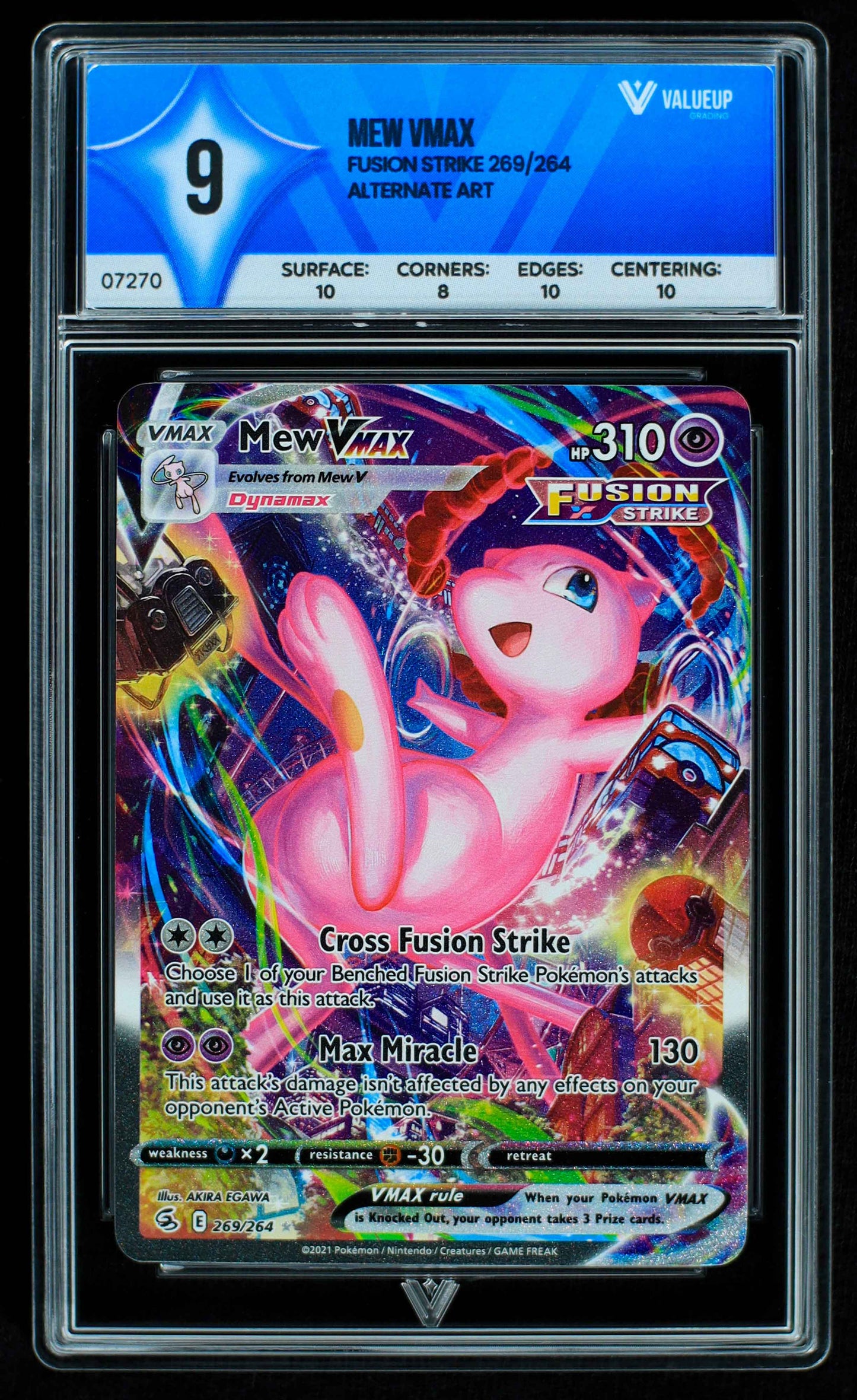 07270 MEW VMAX Grading Card